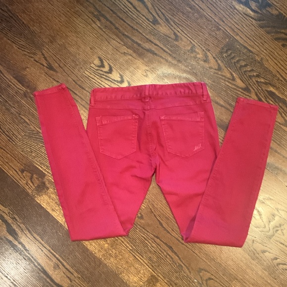 Express red skinny jeans.  Size 4. - Picture 4 of 8
